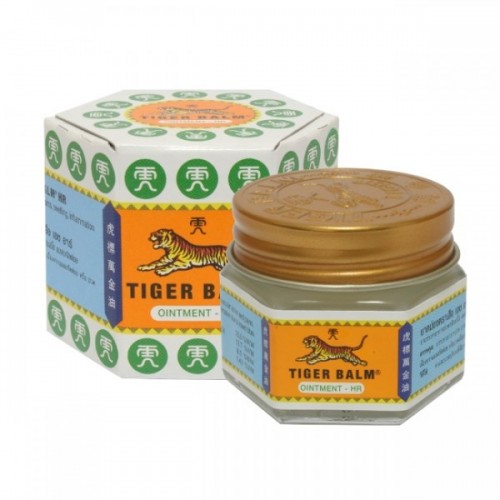 Weißer Tiger Balsam und seine Verpackung